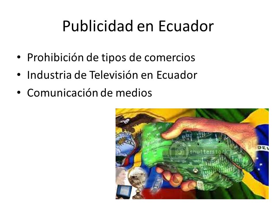 Publicidad en Ecuador Prohibición de tipos de comercios