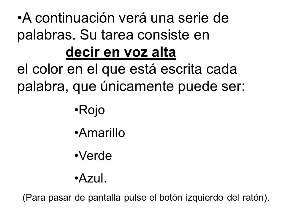 (Para pasar de pantalla pulse el botón izquierdo del ratón).
