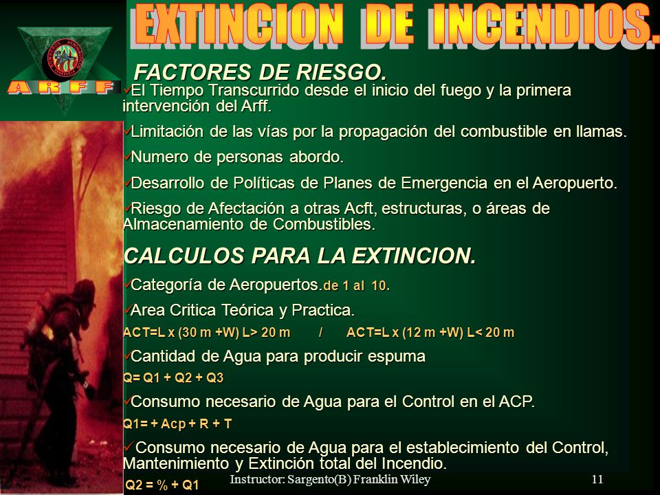 EXTINCION DE INCENDIOS.