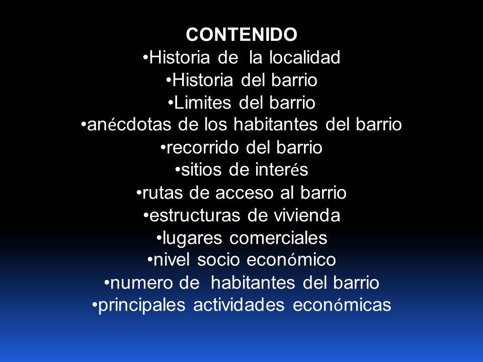 Historia de la localidad Historia del barrio Limites del barrio