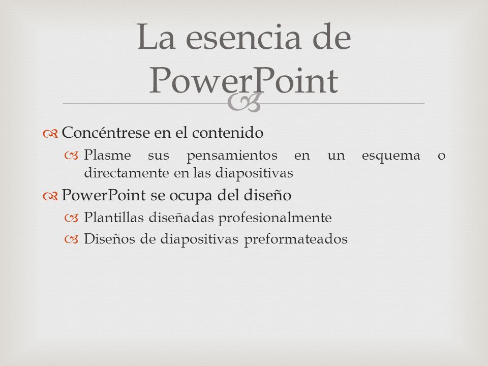 La esencia de PowerPoint