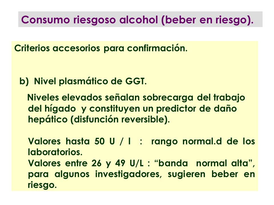 Consumo riesgoso alcohol (beber en riesgo).