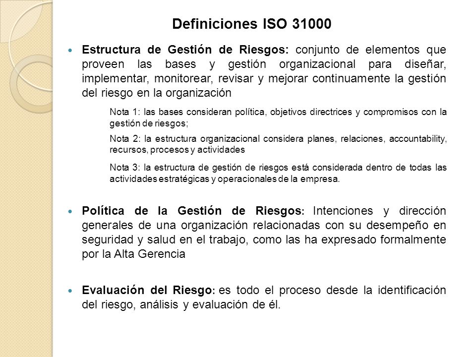 Definiciones ISO 31000