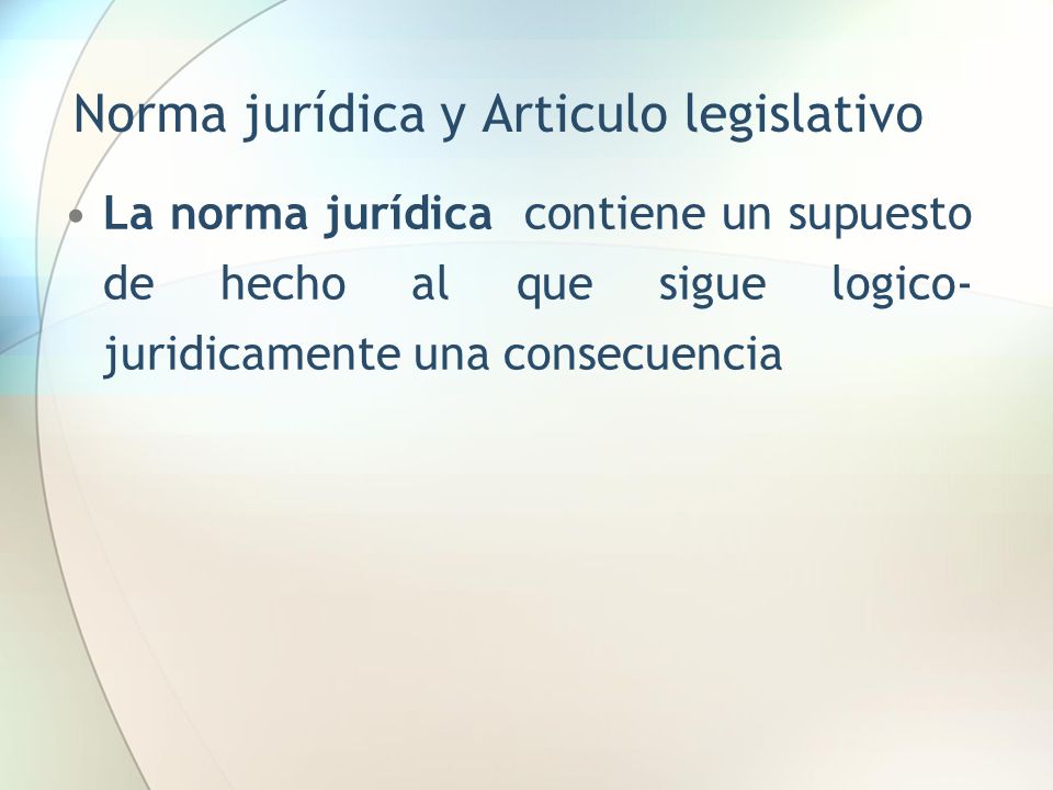 Norma jurídica y Articulo legislativo