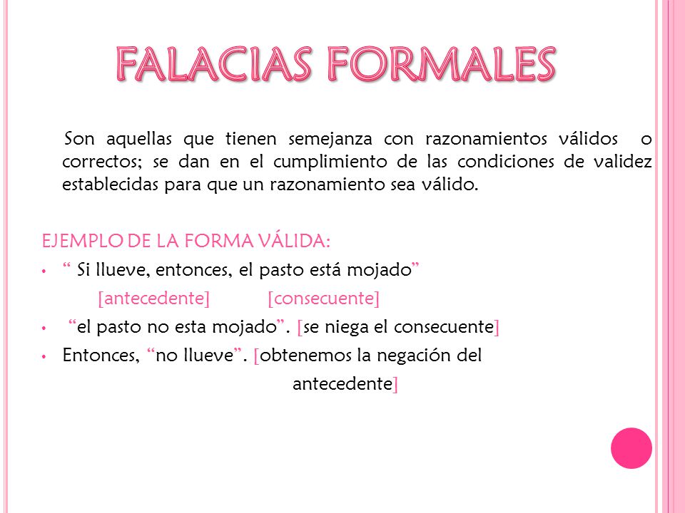 FALACIAS FORMALES
