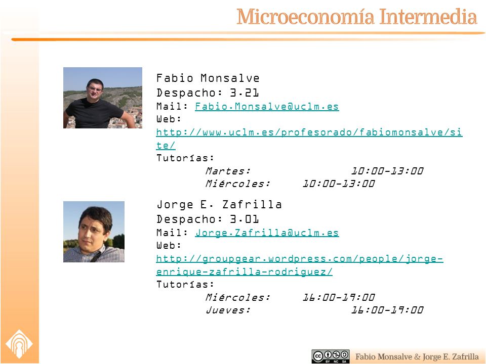 Fabio Monsalve Despacho: 3.21 Jorge E. Zafrilla Despacho: 3.01