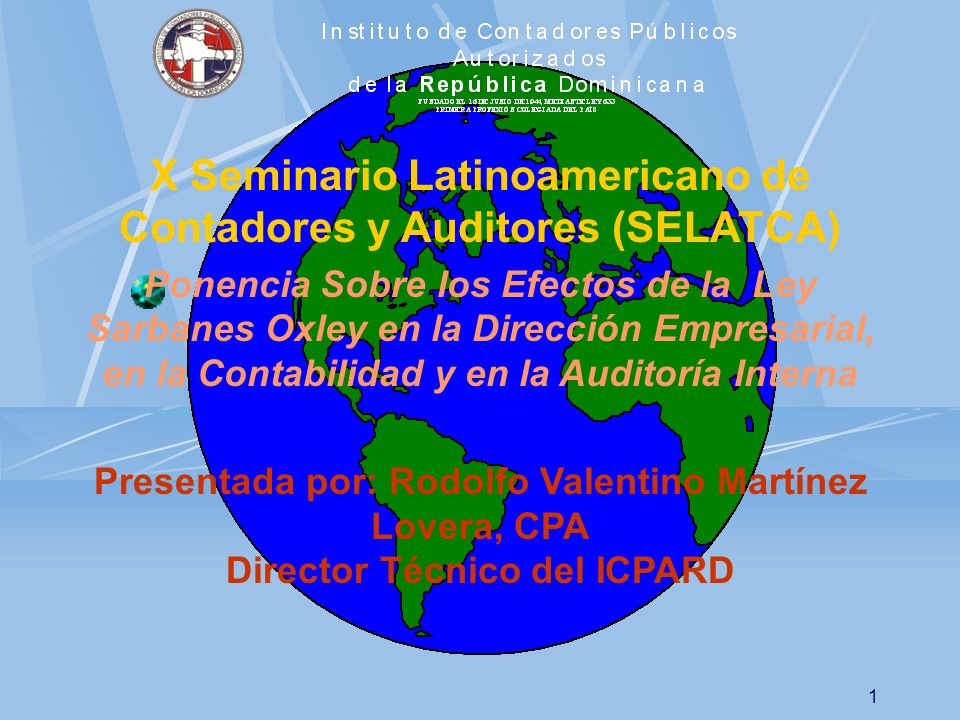 X Seminario Latinoamericano de Contadores y Auditores (SELATCA)
