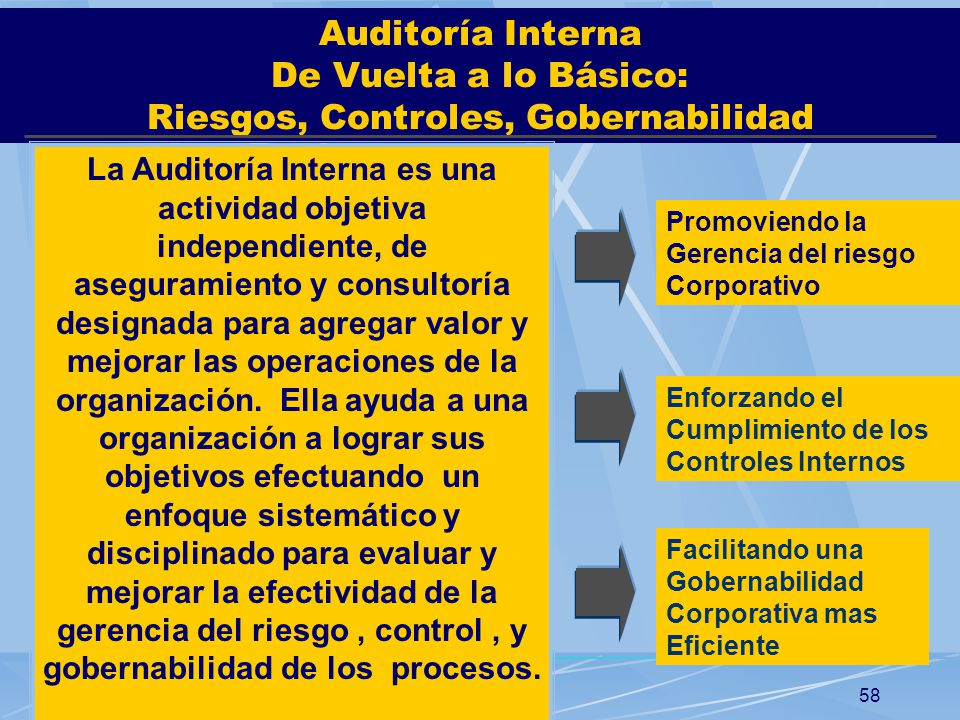 Auditoría Interna De Vuelta a lo Básico: Riesgos, Controles, Gobernabilidad
