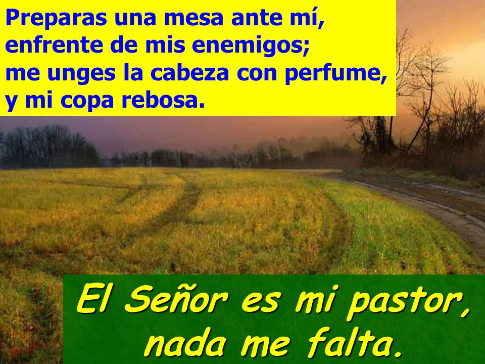 El Señor es mi pastor, nada me falta.