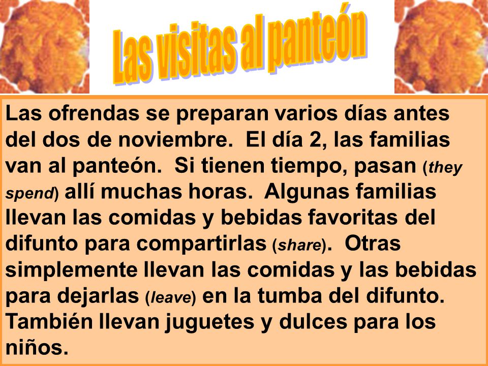Las visitas al panteón