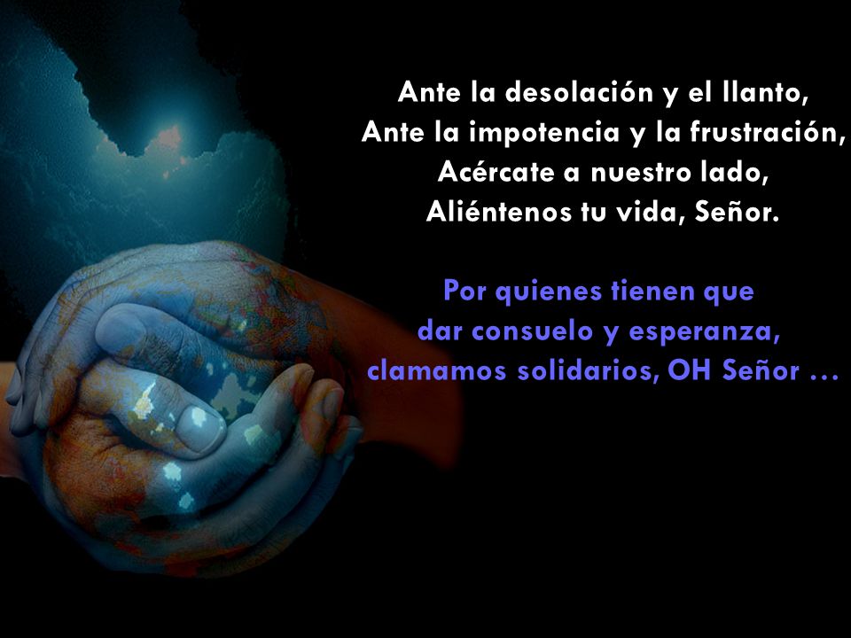 dar consuelo y esperanza, Oración por el pueblo de Haití