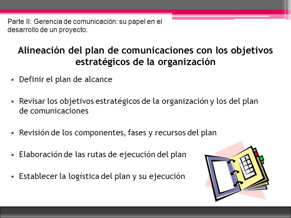 Parte II: Gerencia de comunicación: su papel en el desarrollo de un proyecto.