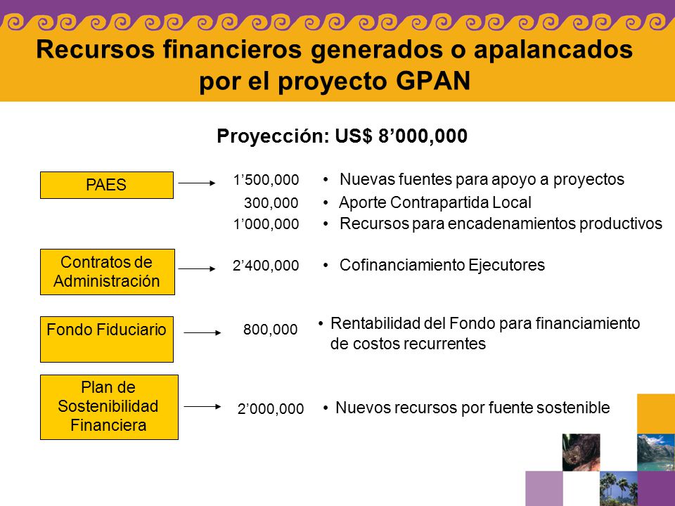 Recursos financieros generados o apalancados por el proyecto GPAN