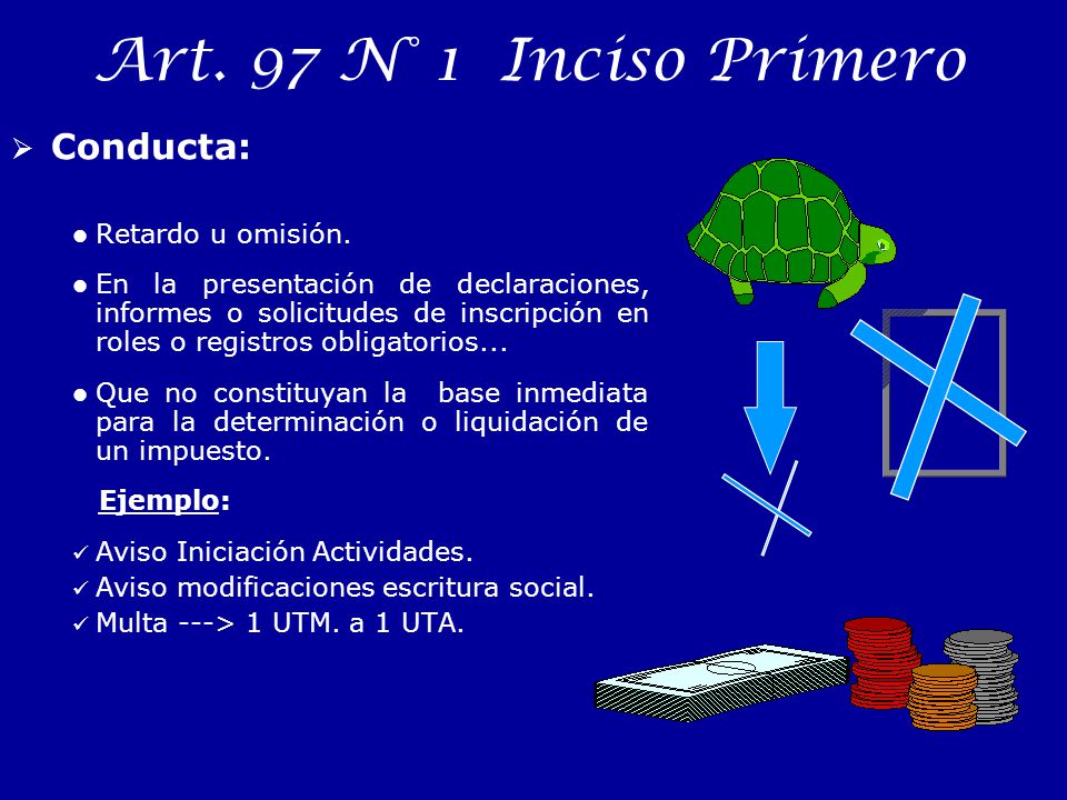 Art. 97 N° 1 Inciso Primero Conducta: Retardo u omisión.