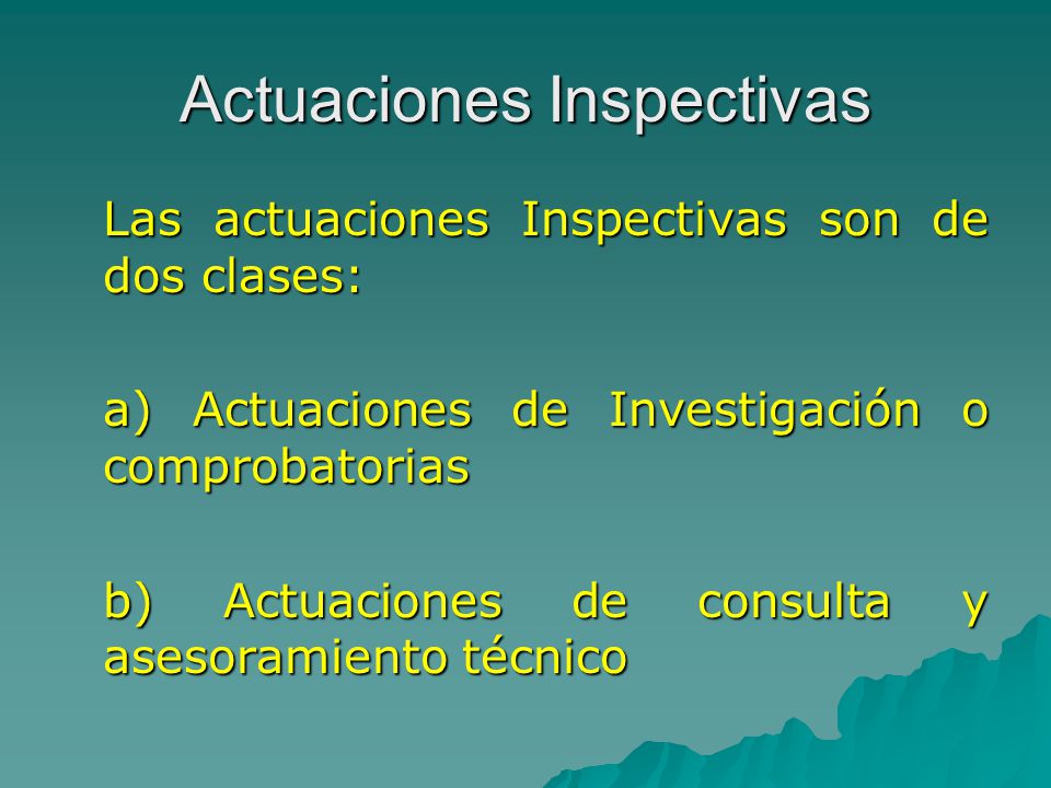 Actuaciones Inspectivas