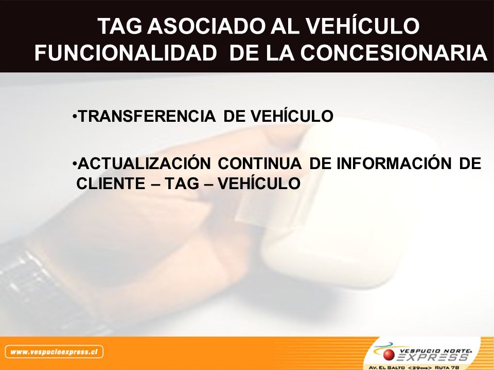 TAG ASOCIADO AL VEHÍCULO