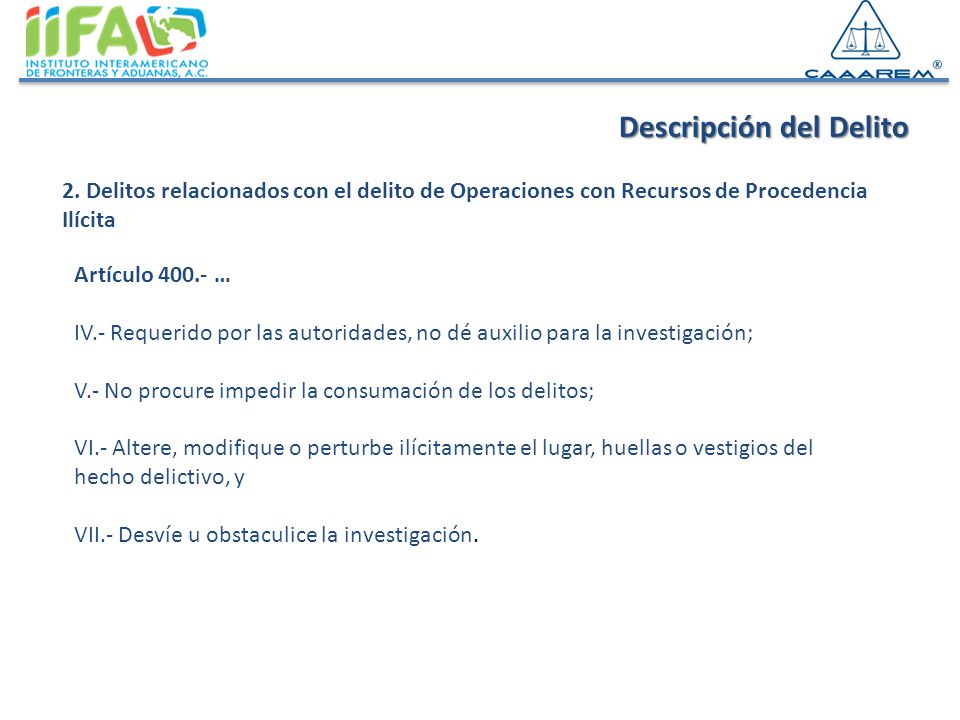 Descripción del Delito