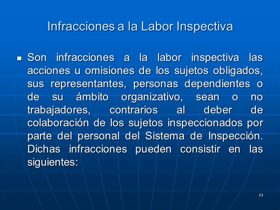 Infracciones a la Labor Inspectiva