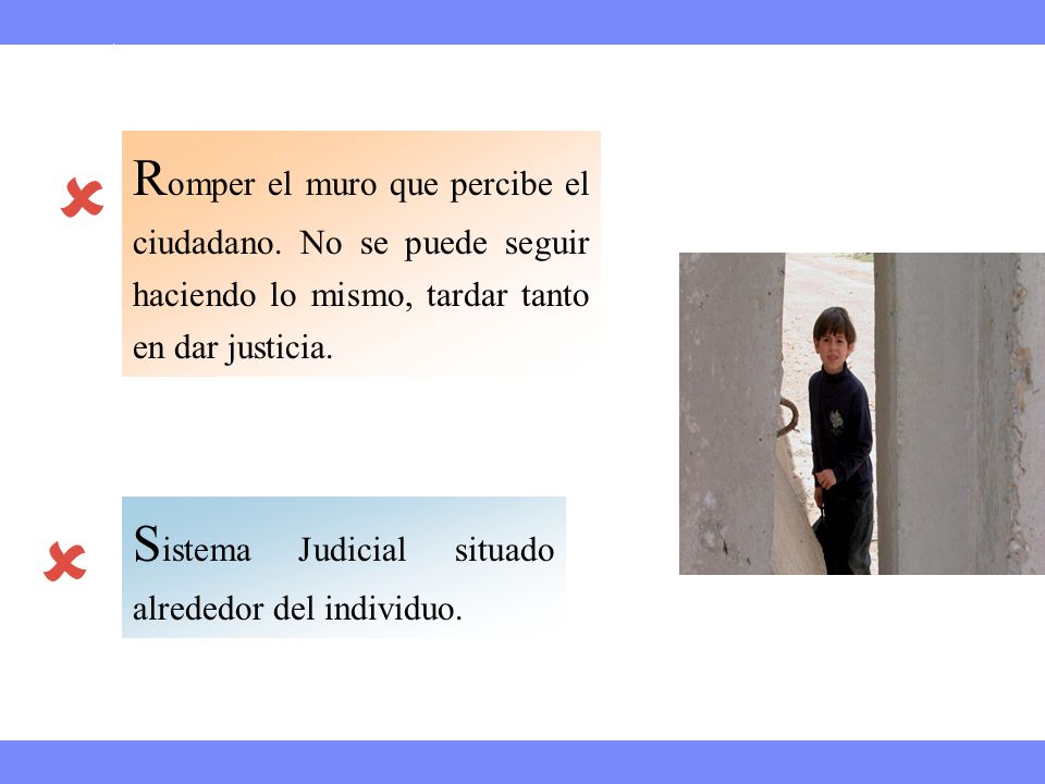 TELEMÁTICA Romper el muro que percibe el ciudadano. No se puede seguir haciendo lo mismo, tardar tanto en dar justicia.