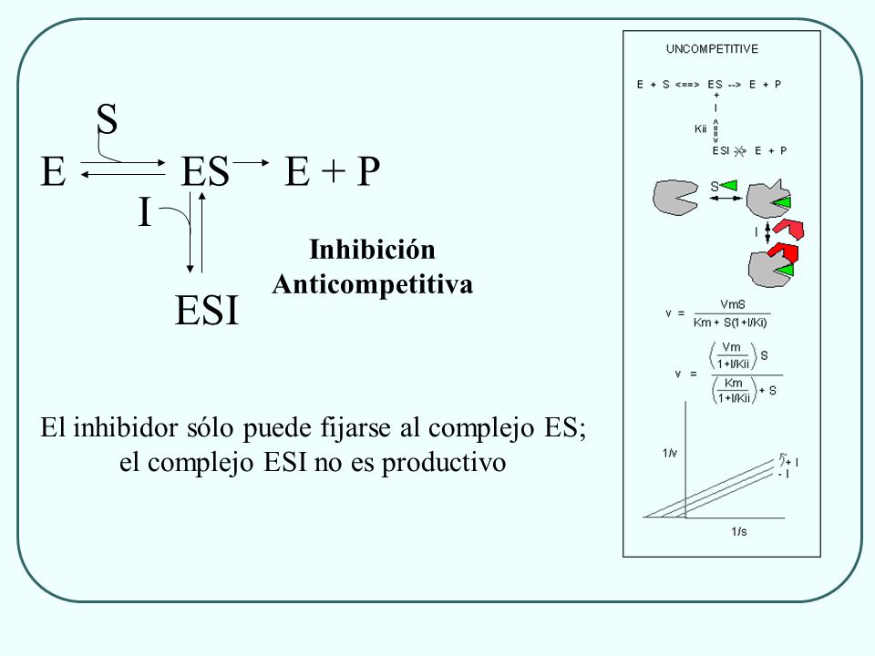 E ES S E + P I ESI Inhibición Anticompetitiva