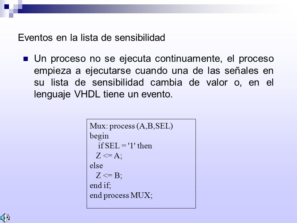 Eventos en la lista de sensibilidad