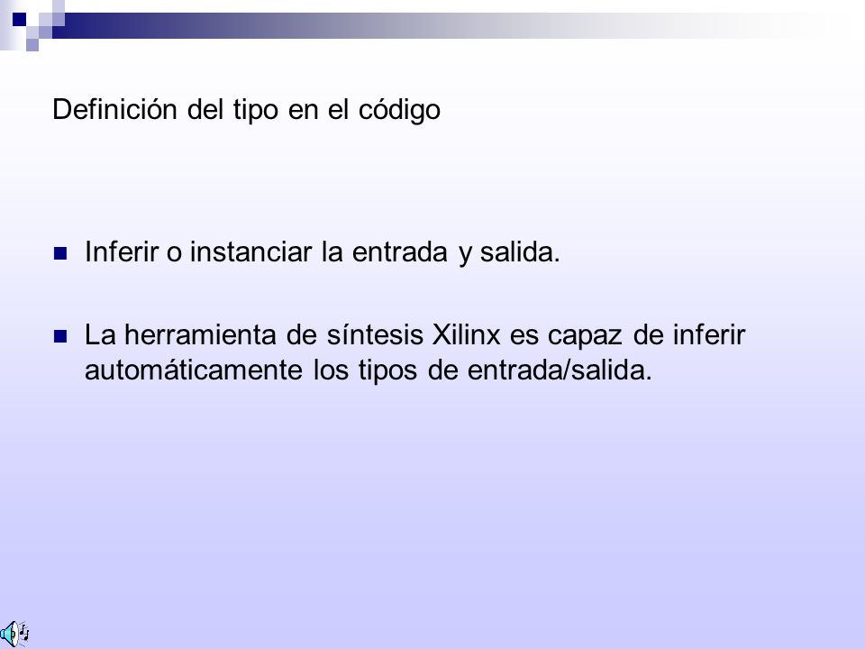 Definición del tipo en el código
