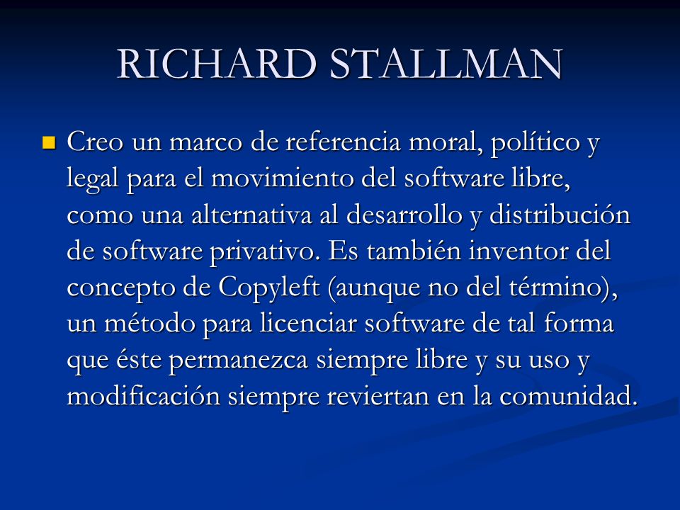 RICHARD STALLMAN