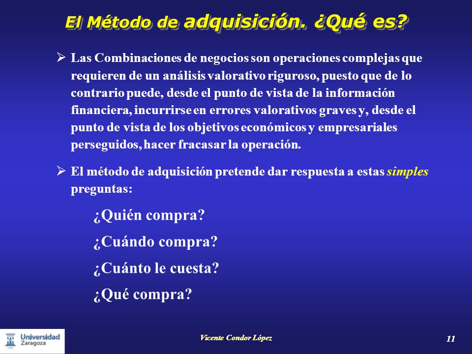 El Método de adquisición. ¿Qué es
