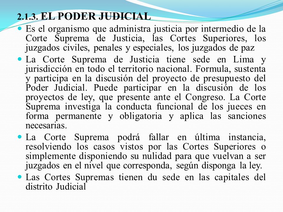 EL PODER JUDICIAL
