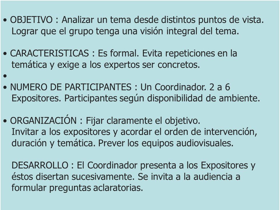OBJETIVO : Analizar un tema desde distintos puntos de vista.