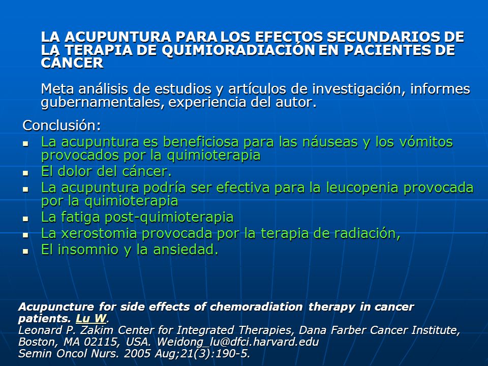 La fatiga post-quimioterapia