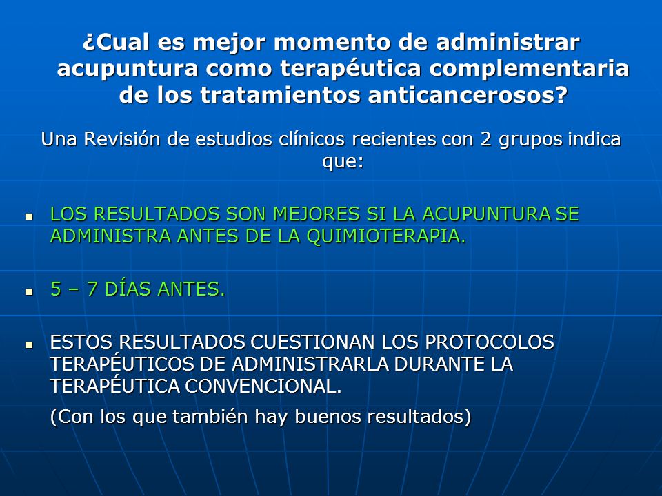 Una Revisión de estudios clínicos recientes con 2 grupos indica que: