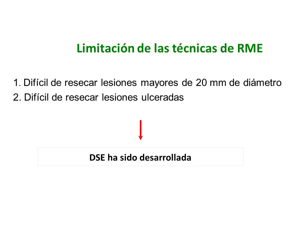 Limitación de las técnicas de RME DSE ha sido desarrollada