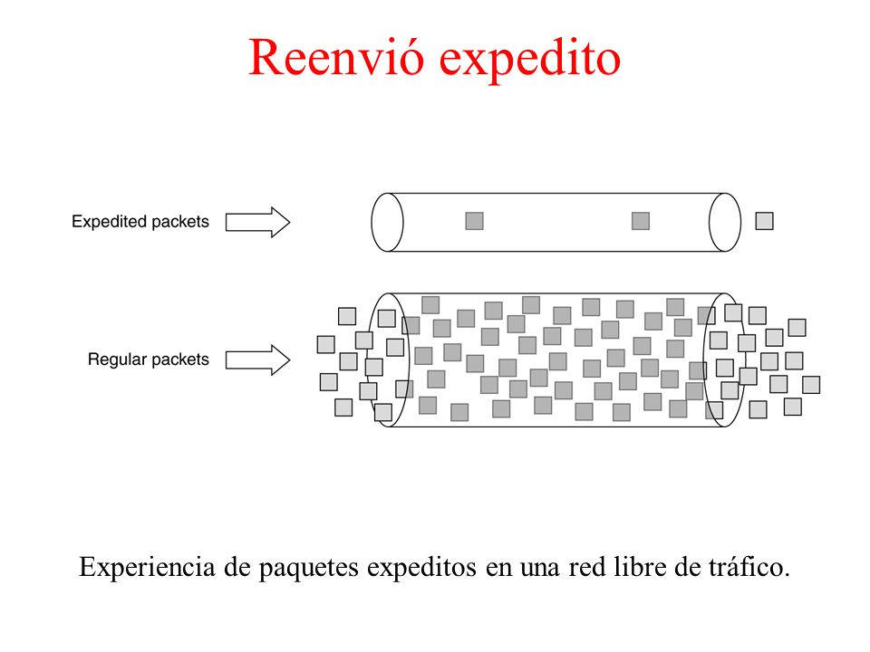 Experiencia de paquetes expeditos en una red libre de tráfico.