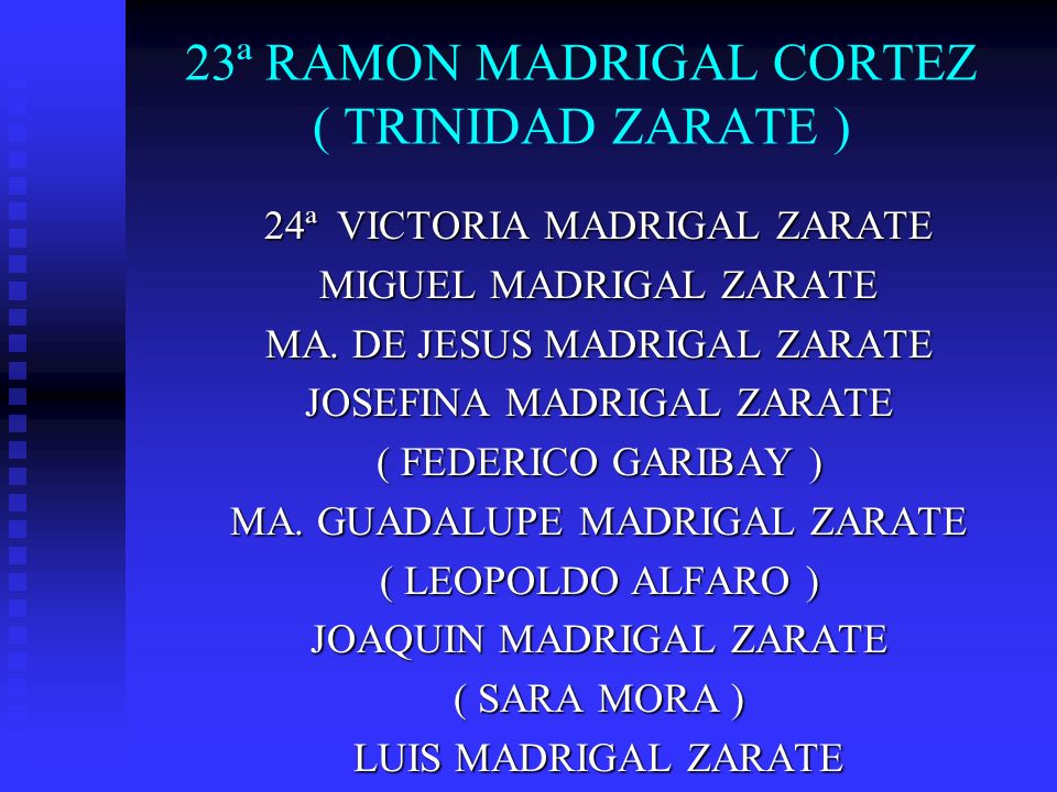 23ª RAMON MADRIGAL CORTEZ ( TRINIDAD ZARATE )