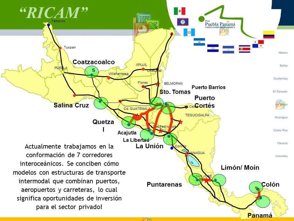 RICAM Coatzacoalcos Puerto Cortés Salina Cruz Quetzal