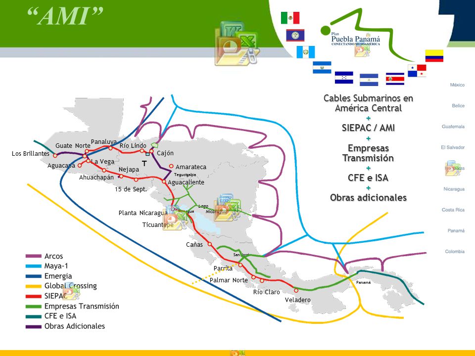 AMI Cables Submarinos en América Central + SIEPAC / AMI