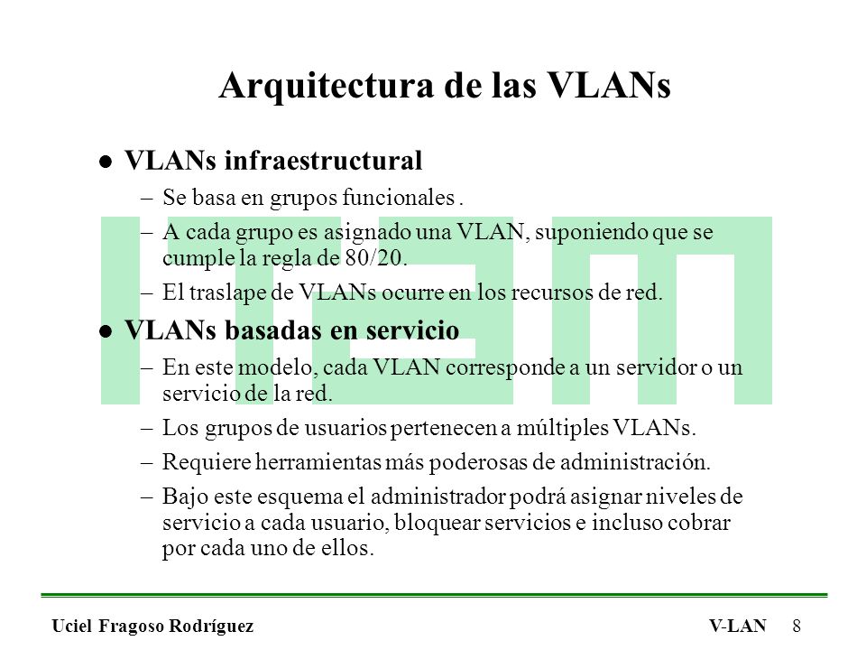 Arquitectura de las VLANs