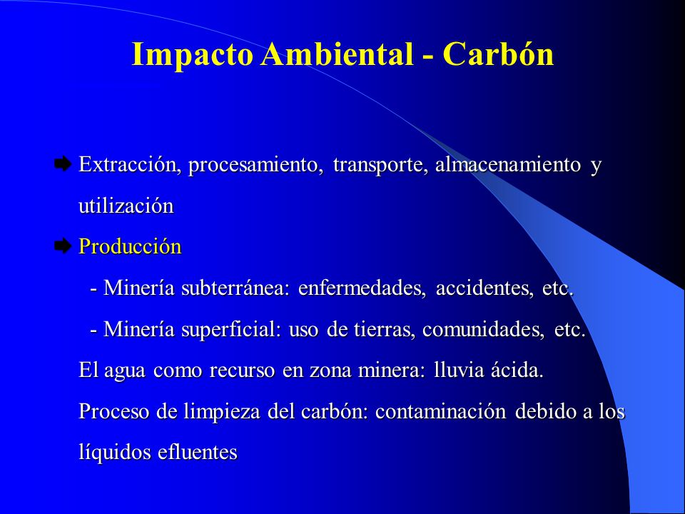Impacto Ambiental - Carbón