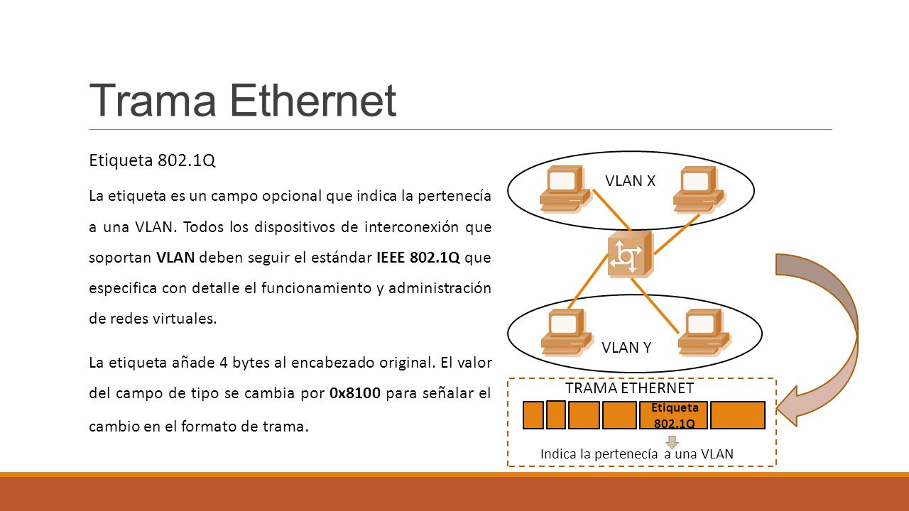 Trama Ethernet Etiqueta 802.1Q VLAN X