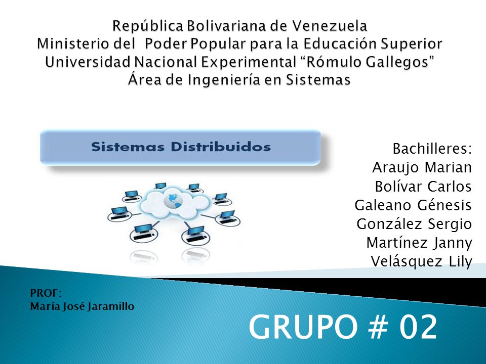 República Bolivariana de Venezuela Ministerio del Poder Popular para la Educación Superior Universidad Nacional Experimental Rómulo Gallegos Área de Ingeniería en Sistemas