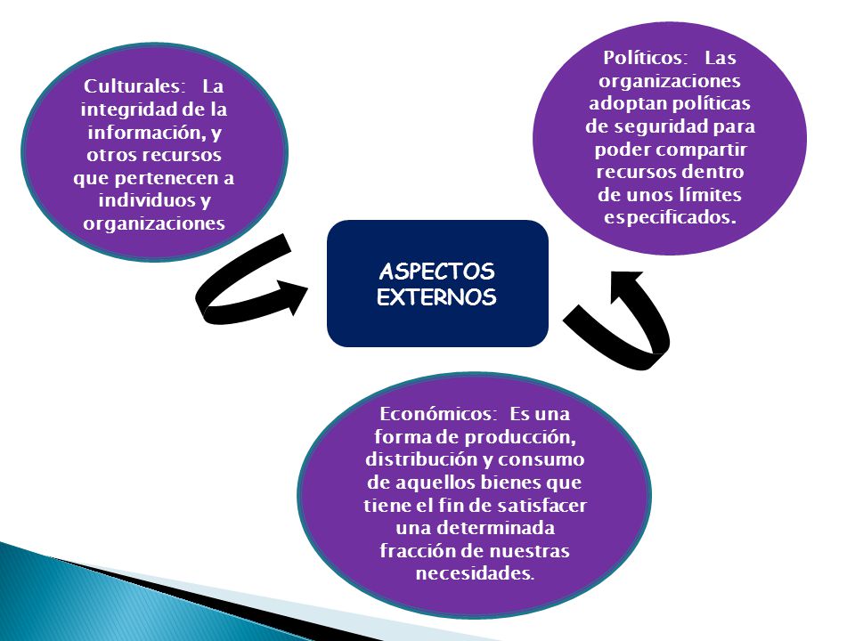 Políticos: Las organizaciones adoptan políticas de seguridad para poder compartir recursos dentro de unos límites especificados.