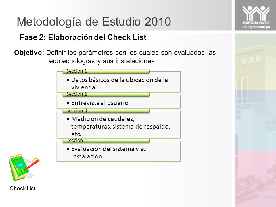 Metodología de Estudio 2010 Fase 2: Elaboración del Check List