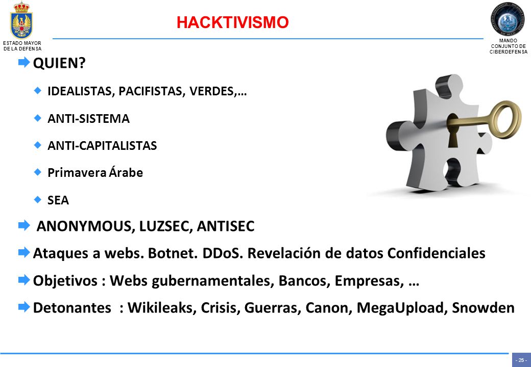 Una gran variedad de métodos de ataques, agentes dañinos y víctimas:
