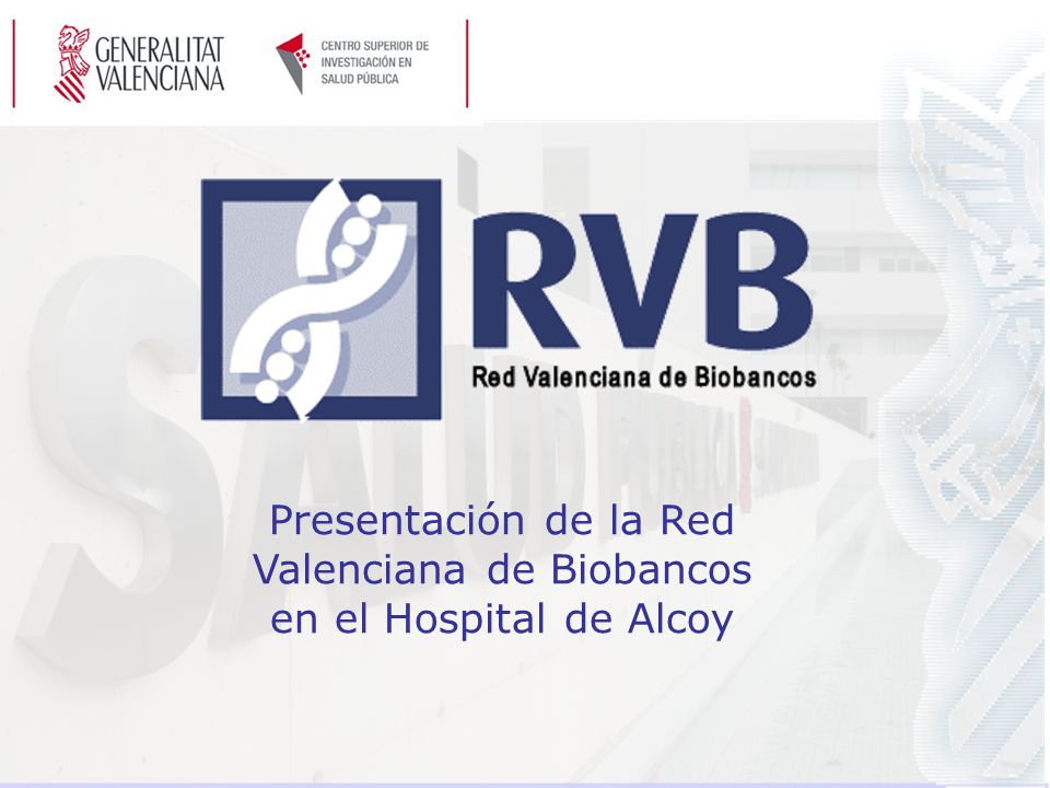 Presentación de la Red Valenciana de Biobancos en el Hospital de Alcoy