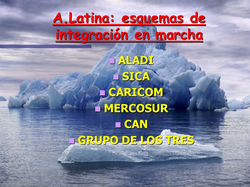 A.Latina: esquemas de integración en marcha