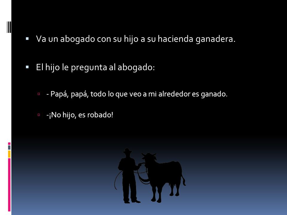 Va un abogado con su hijo a su hacienda ganadera.