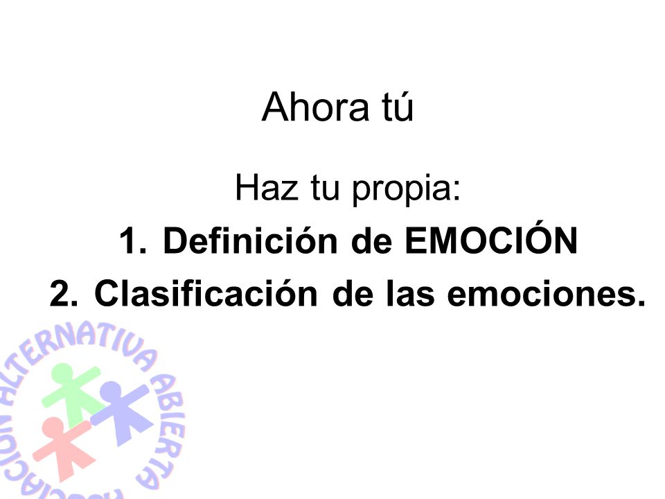 Clasificación de las emociones.