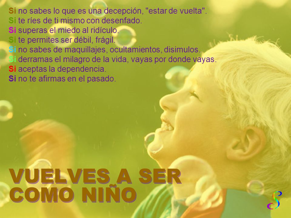 Si no sabes lo que es una decepción, estar de vuelta .