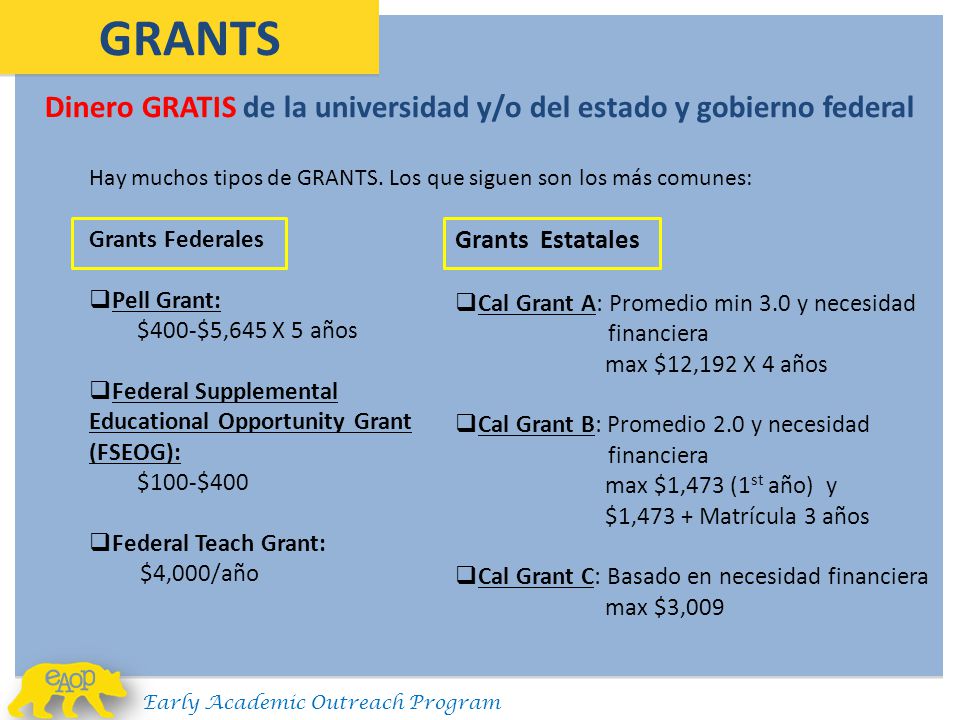 Dinero GRATIS de la universidad y/o del estado y gobierno federal